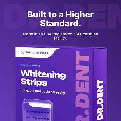 DRDENT Purple Teeth Whitening Strips - 7/21 Sessions - Gentle, Peroxide-Free Formula for Sensitive Teeth